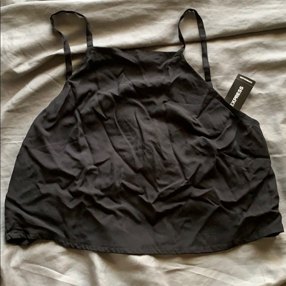 Express black crop top